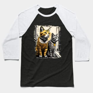 Funny Cat Support Your Local Street Cats Baseball T-Shirt